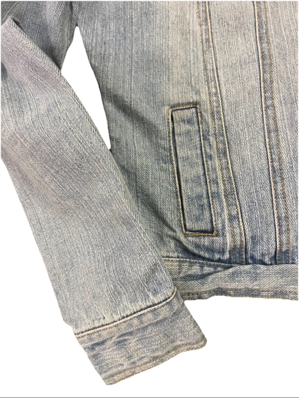 Xiomi “Summer Love” Denim Jacket Light Wash Ladies M Western Boho Grunge - Picture 5 of 12